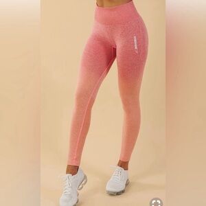 Gymshark Adapt Ombre Seamless Leggings - Orange Marl/Pink
